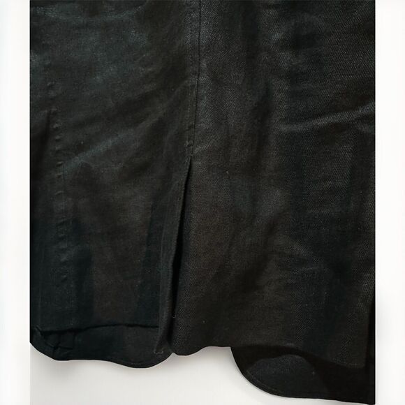 Vintage Lauren Ralph Lauren Black Linen Blazer Suit Jacket Made In Italy Sz 8 - Picture 10 of 10